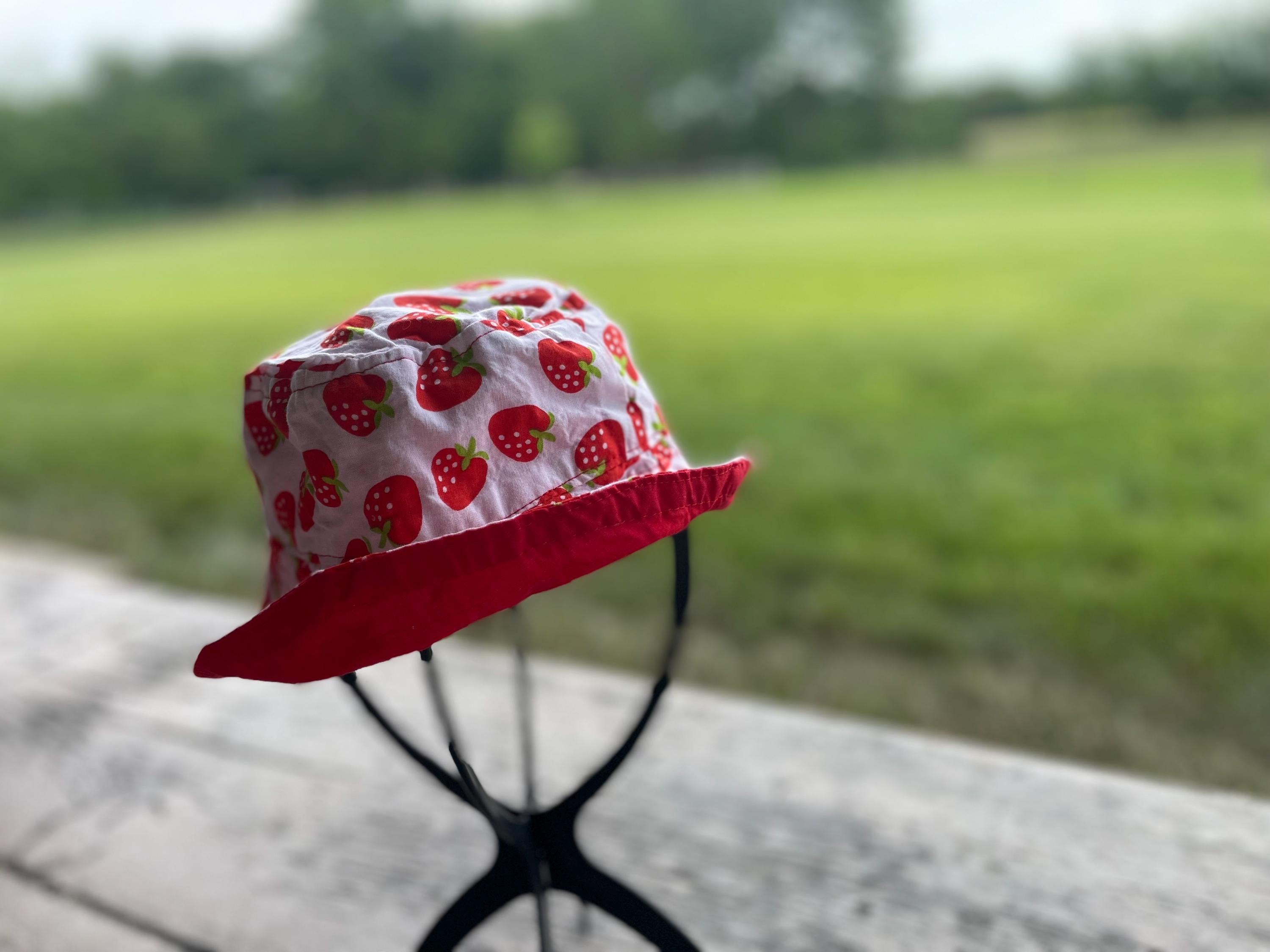 Kids Strawberry Bucket Hat/Baby Strawberry hat
