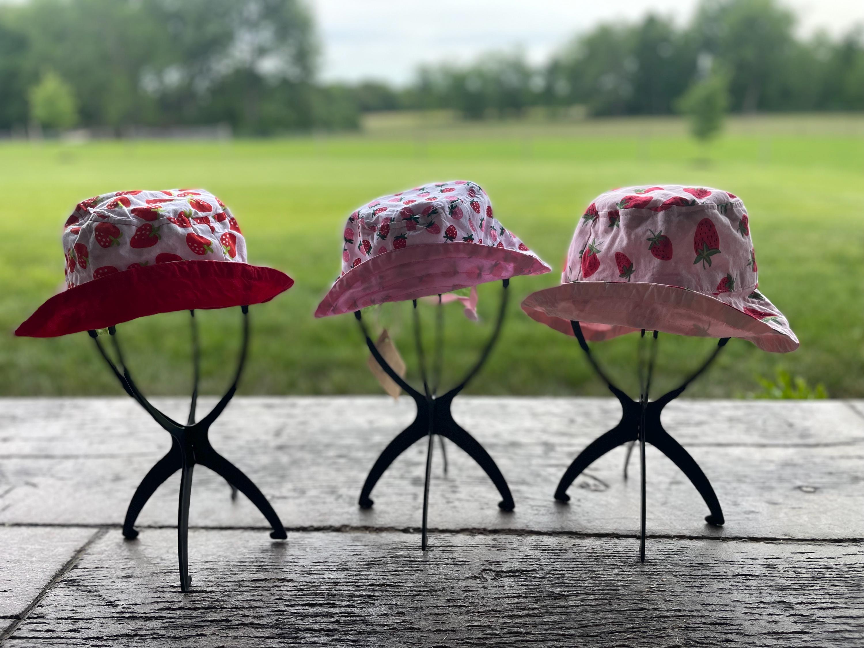 Kids Strawberry Bucket Hat/Baby Strawberry hat