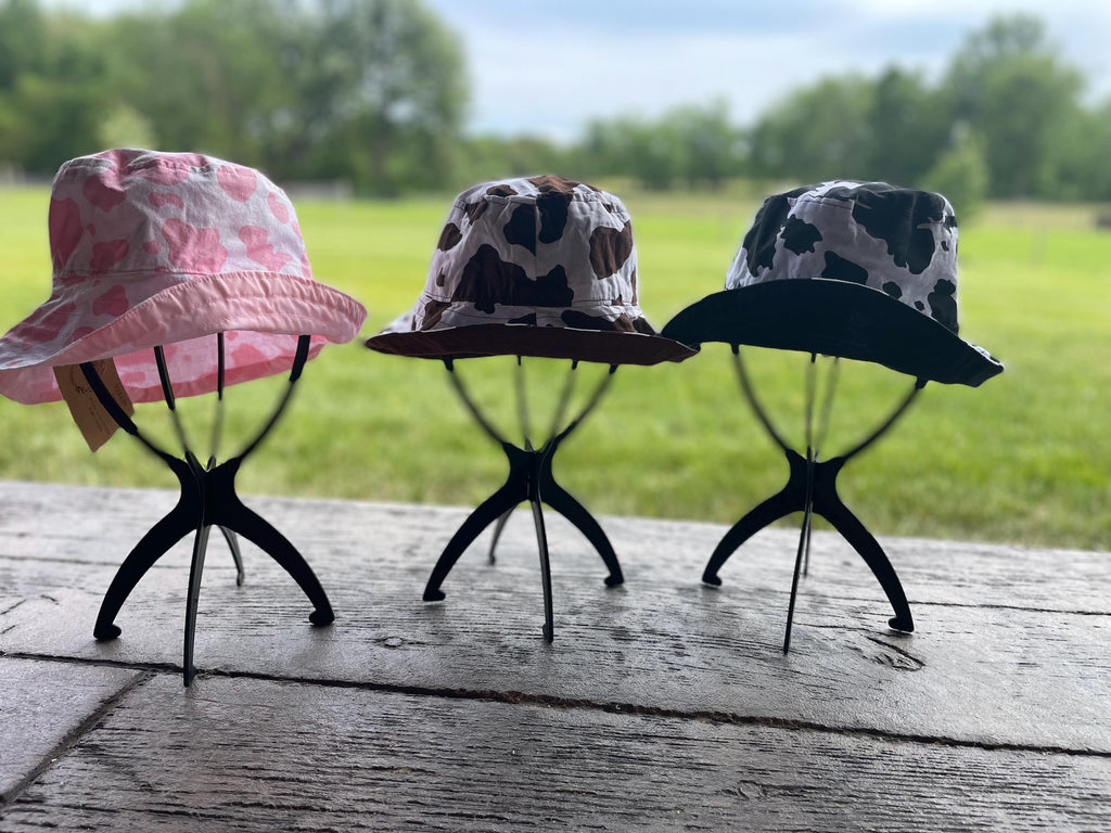 Kids Cow Print Bucket Hat/ Pink Cow Print Bucket Hat/ Babys Cow Print Hat