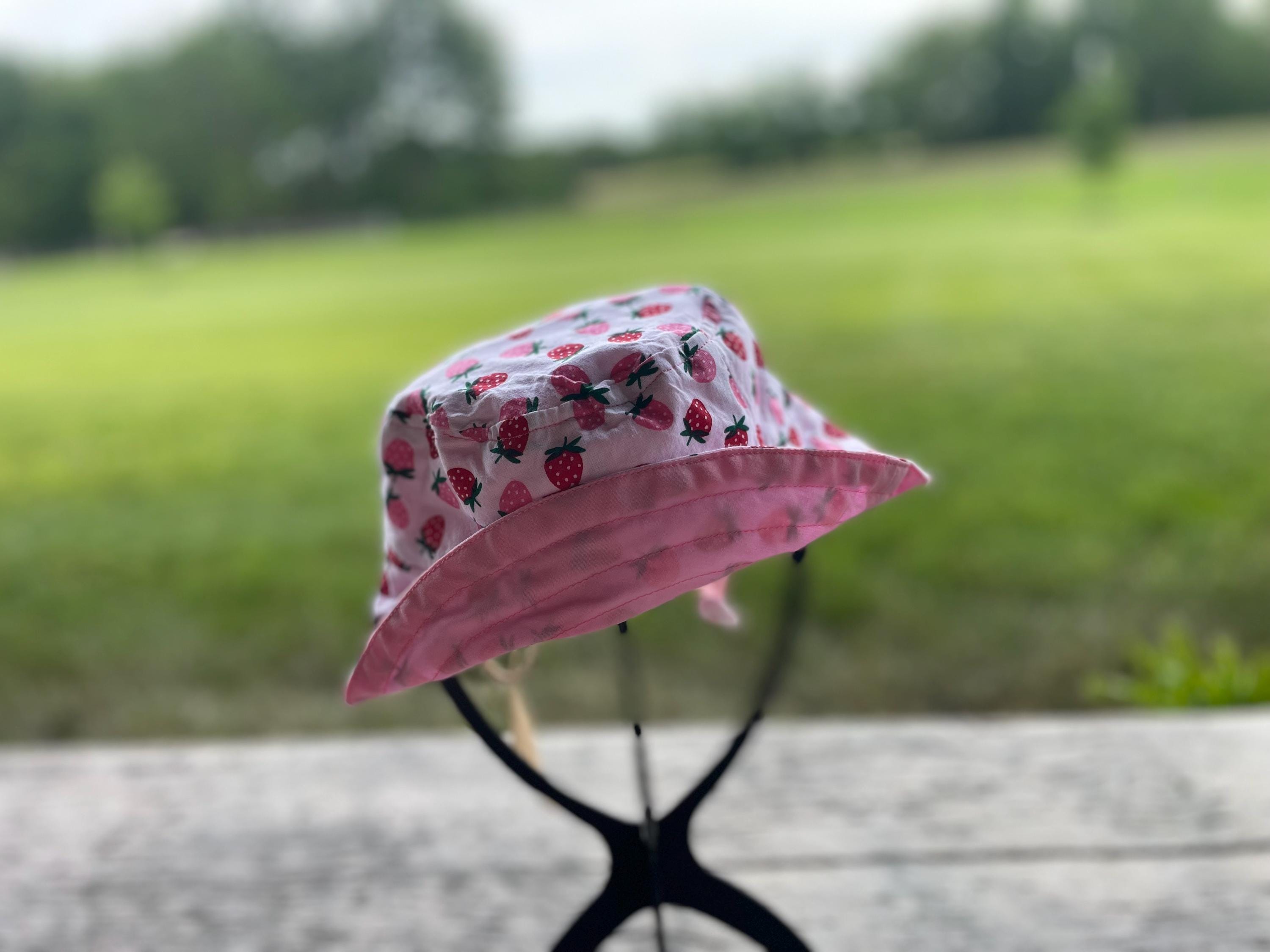 Kids Strawberry Bucket Hat/Baby Strawberry hat