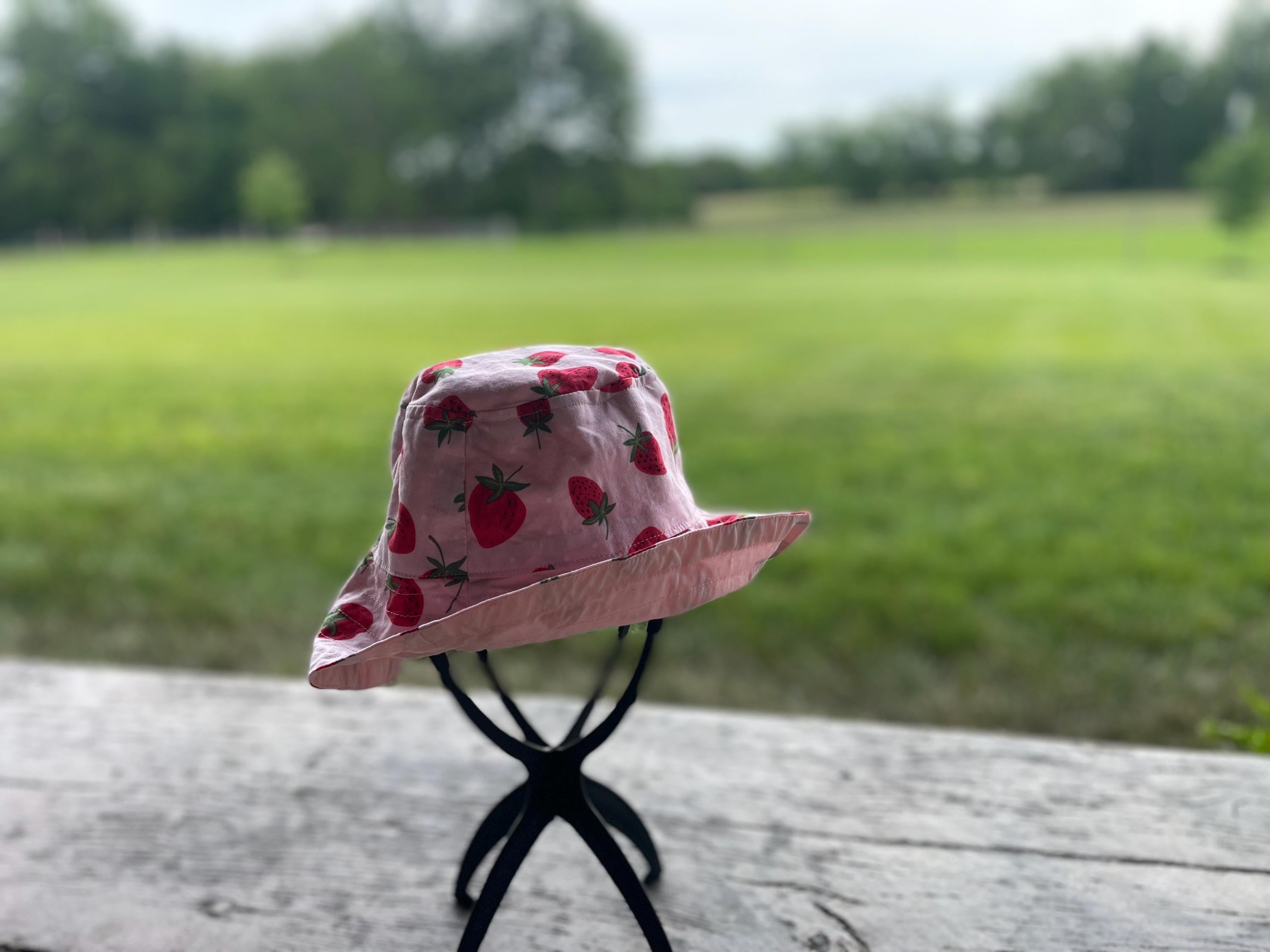 Kids Strawberry Bucket Hat/Baby Strawberry hat